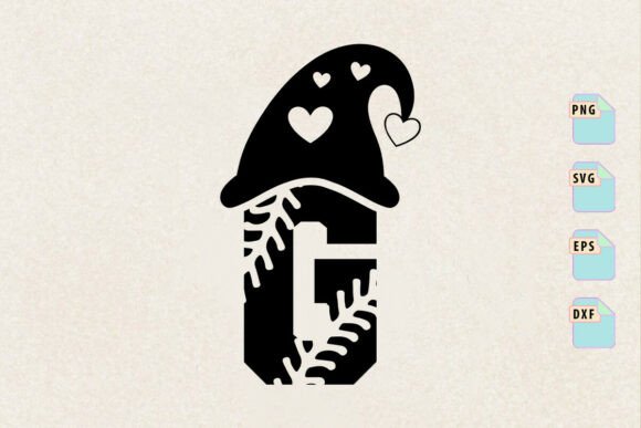 Baseball Christmas Alphabet G Letter SVG
