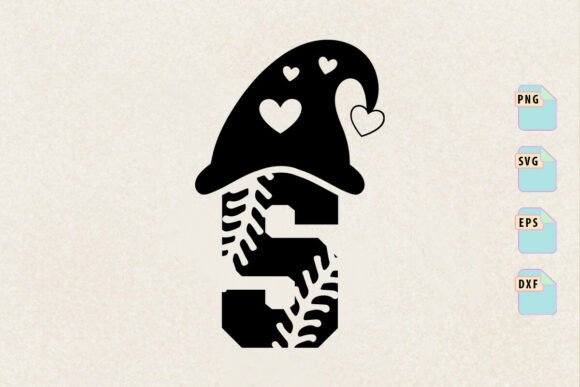 Baseball Christmas Alphabet S Letter SVG