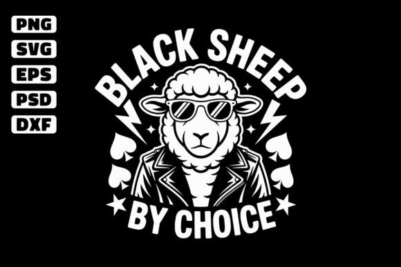 Black Sheep by Choice Funny SVG Design
