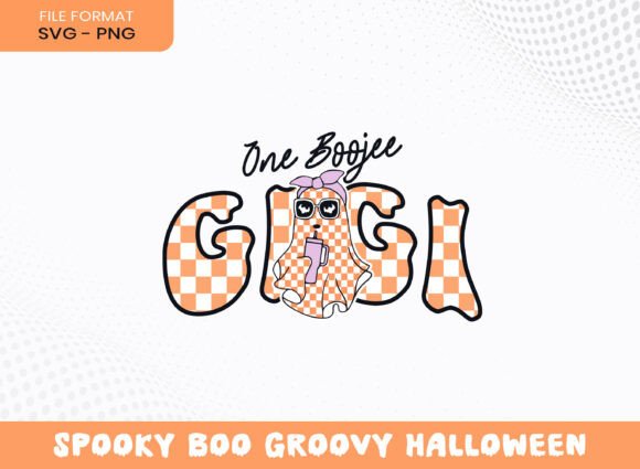 Boojee Gigi Halloween Groovy Boo Bow SVG