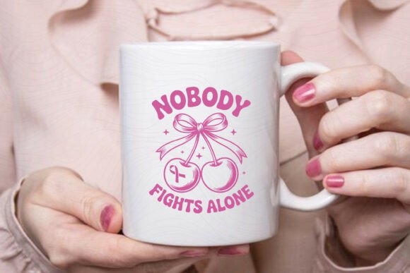 Breast Cancer SVG Nobody Fights Alone