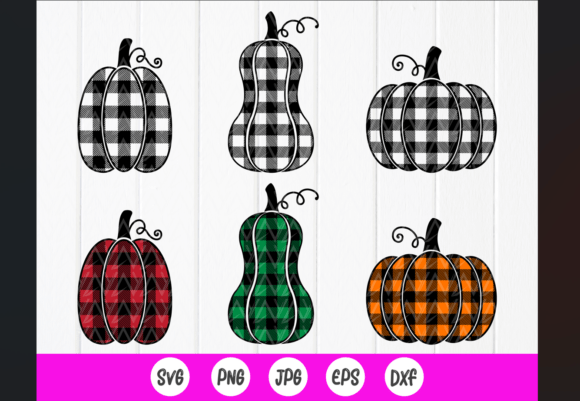 Buffalo Plaid Pumpkin SVG Bundle