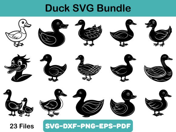 Duck SVG Bundle, Duck Silhouette