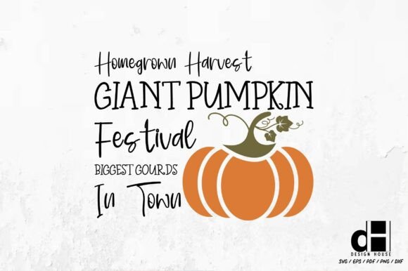 Fall Farmhouse Pumpkin SVG PNG