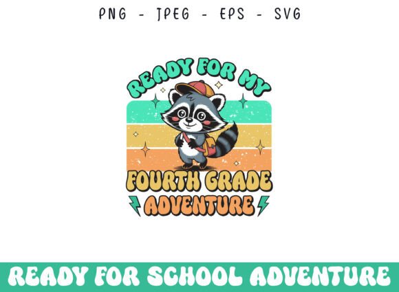 Fourth Grade School Adventure Retro SVG