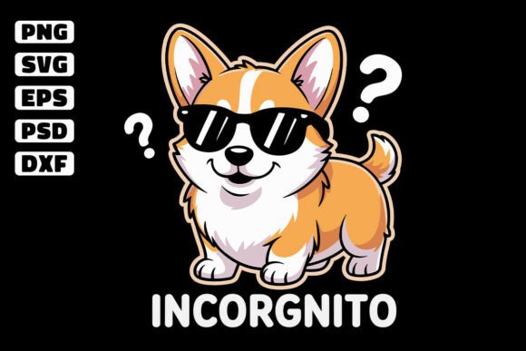 Funny Corgi Dog Incognito Pun SVG