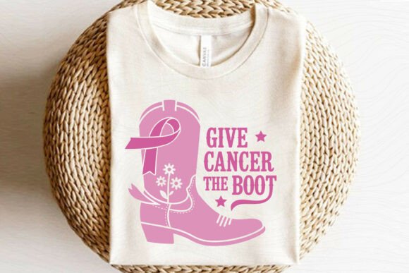 Give Cancer the Boot Breast Cancer SVG