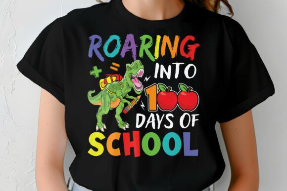 Roaring into 100 Days of School SVG