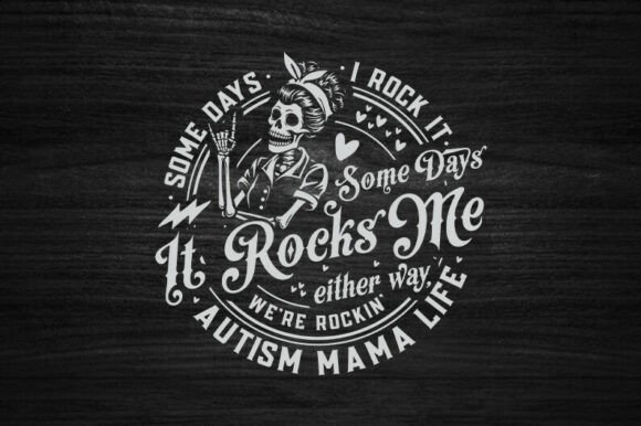 Rocking Autism Mama Design Mom Gift SVG