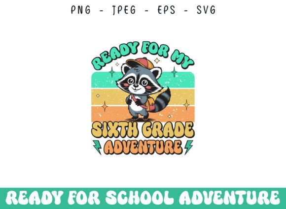 Sixth Grade School Adventure Retro SVG