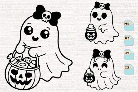 Spooky Season Kawaii Ghost Halloween Svg