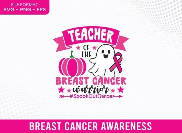 Teacher of Breast Cancer Awareness SVG