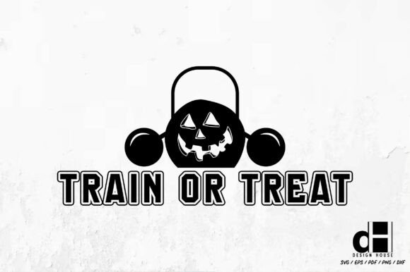 Train or Treat Weightlifting SVG PNG