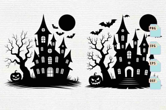 Vintage Halloween Scene Svg Bundle